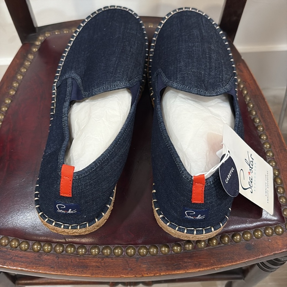 Men's Navy Denim Slip-On Loafers - Picture 3 of 3